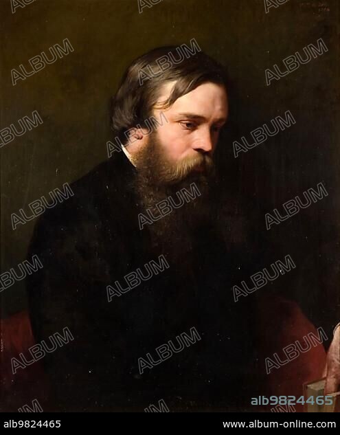 John Henry Chamberlain (1831) (1883); English architect; painting by William Thomas Roden.; Historic; digitally restored reproduction from a 19th century original.