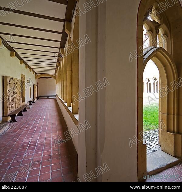 Cloister in the Augustinian monastery where Martin Luther lived as a monk between 1505 and 1511, Erfurt, Thuringia, Germany, Europe.