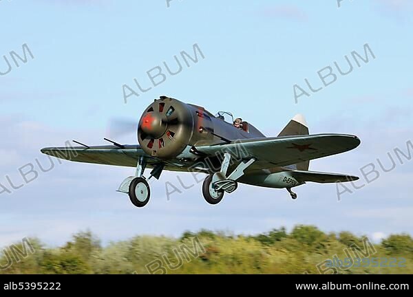 Soviet fighter aircraft Polikarpov I-16 Rata, Europe's largest meeting of vintage planes at Hahnweide, Kirchheim-Teck, Baden-Wuerttemberg, Germany, Europe.