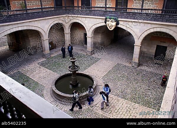 Courtyard of Casa de la Moneda, Potosi, Bolivia, South America.