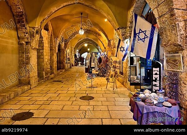 Jerusalem Israel. Jewish quarter in the old city. The Cardo.