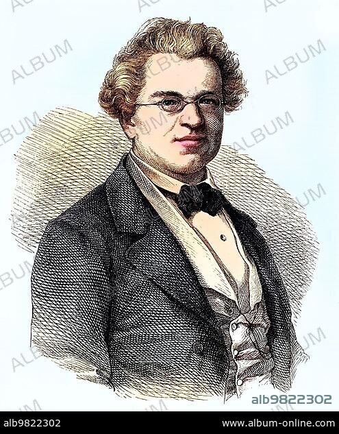 Balthasar Friedrich Wilhelm Zimmermann; 1807-1878; a German Protestant theologian; poet; historian; member of the Frankfurt National Assembly; historical engraving; circa. 1870; Historical; digitally restored reproduction from a 19th century original; coloured; exact date unknown.