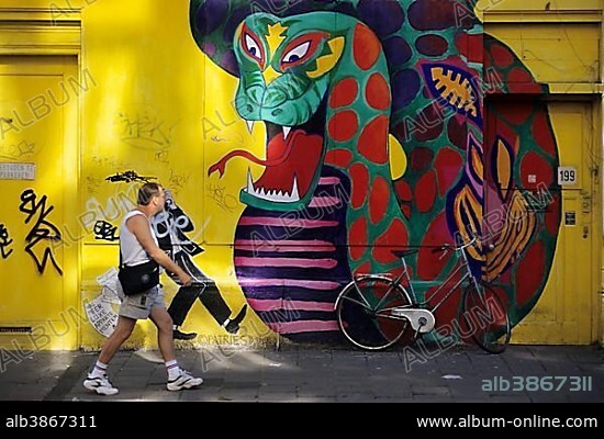 Graffiti, Spuistraat, Amsterdam, Netherlands.