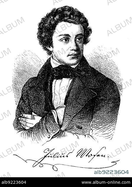 Julius Mosen, actually Julius Moses born 8 July 1803, died 10 October 1867) was a German poet and writer, best known today as the poet of the Andreas-Hofer-Lied, Historical, digitally restored reproduction from a 19th century original.