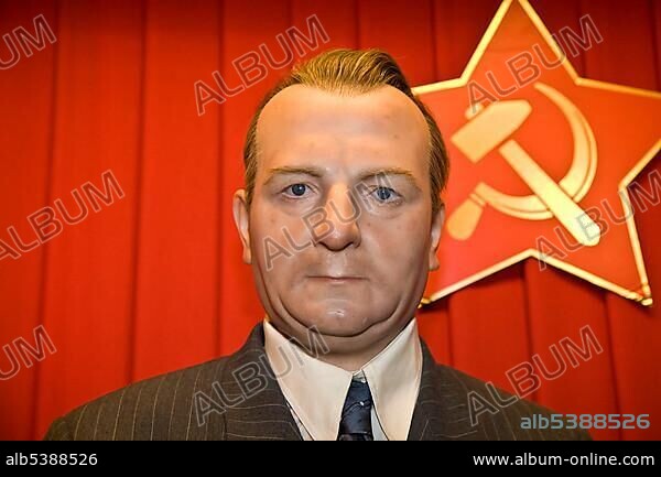 Klement Gottwald as a wax figure Wax museum of Prague Czechia.