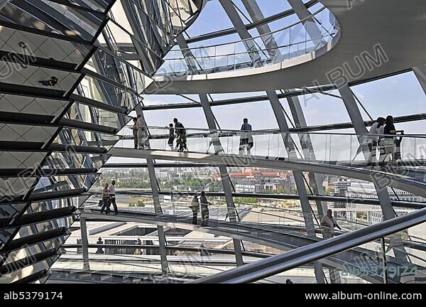 Reichstag Dome, Bundestag, German Parliament Building, Berlin, Germany, Europe.