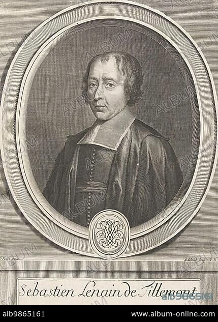 Louis-Sebastien Le Nain de Tillemont (30 November 1637 - 10 January 1698) was a French historian, Historical, digitally restored reproduction from an original from the past.