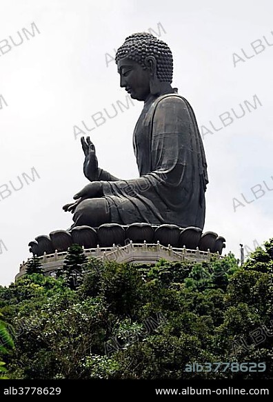 Tian Tan Buddha or Big Buddha statue, Hong Kong, China, Asia.