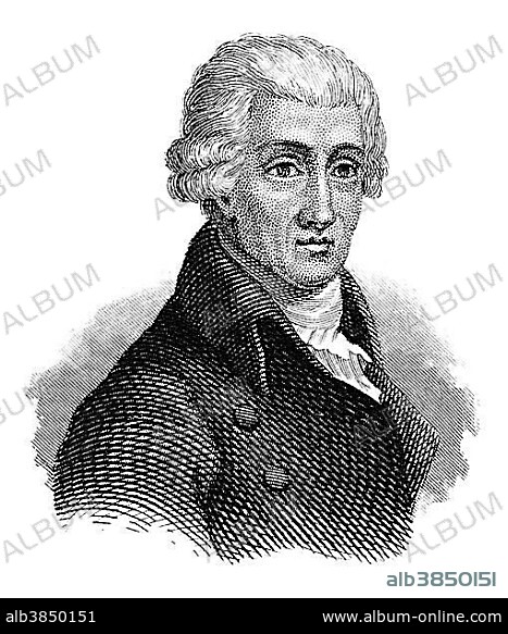 Portrait of Joseph Haydn, 1732 - 1809, Austrian composer and leading representative of the Viennese Classical period.