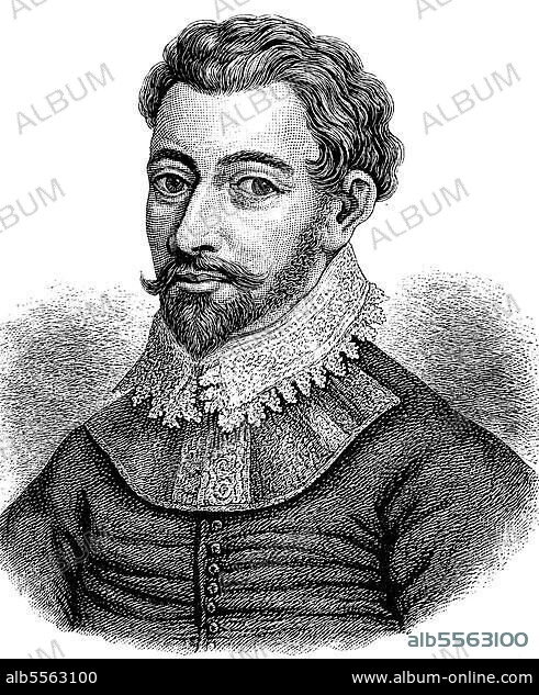Sir Francis Drake, um 1540, 28. Januar 1596, war ein englischer Freibeuter und Entdecker, später Vizeadmiral und der erste englische Weltumsegler, Historisch, digital restaurierte Reproduktion einer Originalvorlage aus dem 19. Jahrhundert.