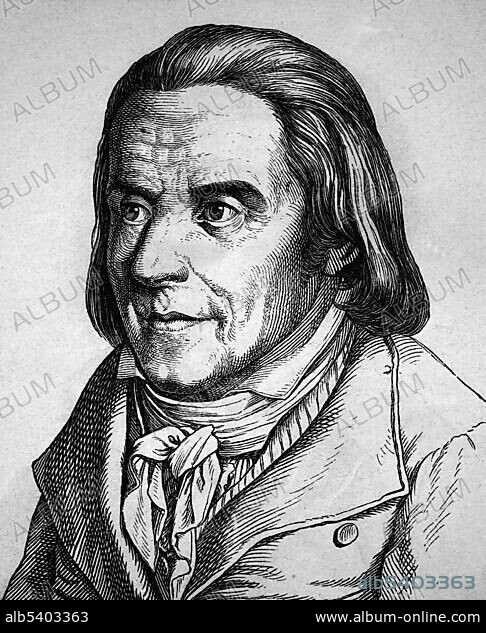 Johann Heinrich Pestalozzi, 1746 - 1827, teacher, academic researcher, portrait, historical illustration, 1880.