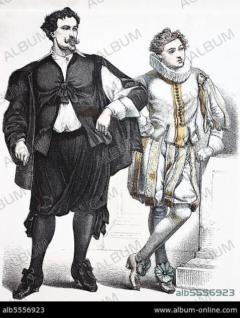 Folk traditional costume, Clothing, History of costumes, Dutch artist and noble boy, 1600-1635, Historical, digitally restored reproduction of a 19th century original.