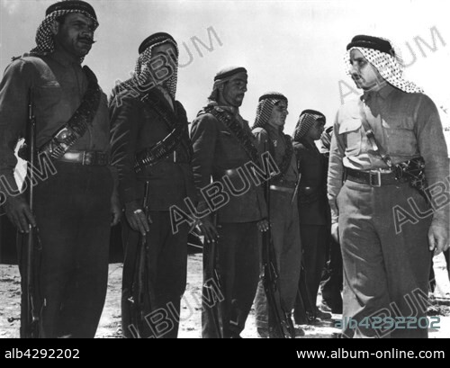 Arab Liberation Army: Fawzi Bey el Kawuki (leader of the Arab liberation movements) inspects the Iranian and Syrian troops (North East of Palestine) that fight against the Jews. April 17, 1948. Palestine, Israel. Washington, National archives.
