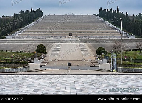 Largest military cemetery in Italy, Sacrario di Redipuglia, World War I, Isonzo, fascist monumental architecture from 1938, Redipuglia, Province of Gorizia, Friuli-Venezia Giulia, Italy, Europe.