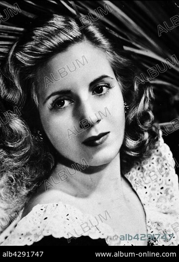 Photographic portrait of Eva Peron (1919-1952) second wife of Argentine President Juan Peron (1895–1974) and served as the First Lady of Argentina. Dated 1920.