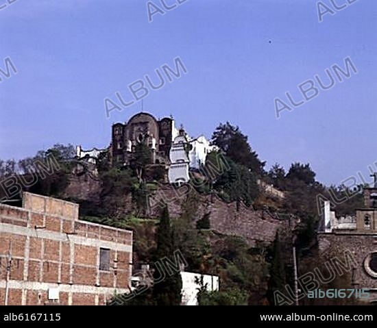 CAPILLA DEL CERRITO DE TEPEYAC O CAPILLA DE LAS ROSAS CONSTRUCCION DE 1749 QUE ESTUVO INCONCLUSA HASTA 1950.