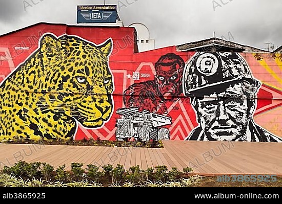 Street art, mural, Bogota, District of Las Américas, Colombia, South America.