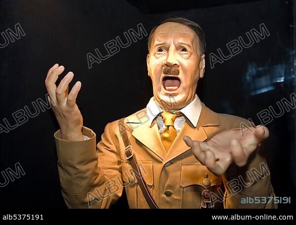Adolf Hitler as a wax figure Wax museum of Prague Czechia.