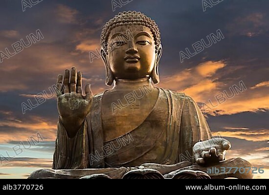 Tian Tan Buddha statue, Lantau Island, Hong Kong, China, Asia.