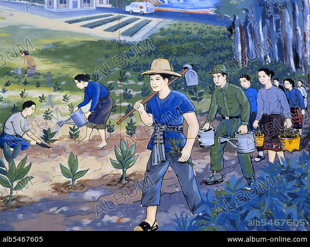 Revolutionary Socialist realist-style political poster on