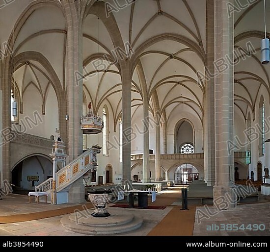 Protestant church of St. Mary, 14th century, interior, Torgau, Saxony, Germany, Europe.