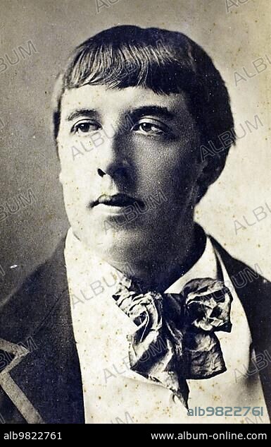 Oscar Fingal O'Flahertie Wills Wilde (16 October 1854) (30 November 1900); an Irish writer. A poet; novelist; playwright and critic; he became one of the best-known and at the same time most controversial writers in Victorian Britain; here as a young man; Historical; digitally restored reproduction from a 19th century original.