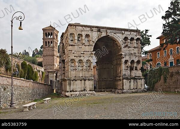 Arch of Janus from the time of Constantine, triumphal arch on the Forum Holitorium, Rome, Italy, Europe.