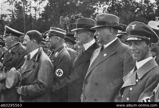 Hjalmar Schacht, head of the German Reichsbank, is shown when he