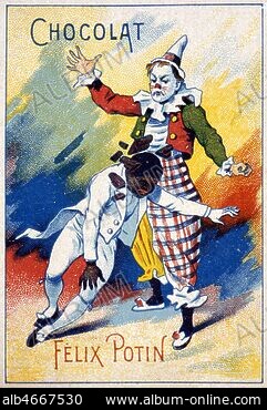 1907 carte postale deux clowns de cirque noir 1907 carte postale deux clowns de cirque noir