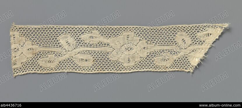 Strip of bobbin lace made after Italian example from the 17th