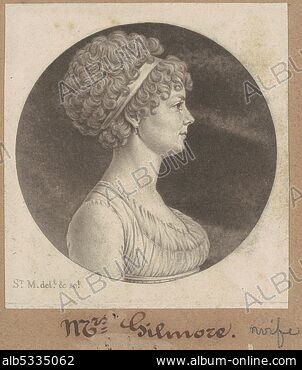 1803 portrait Mrs Gilmore (Baltimore) by Charles de Saint-Mémin