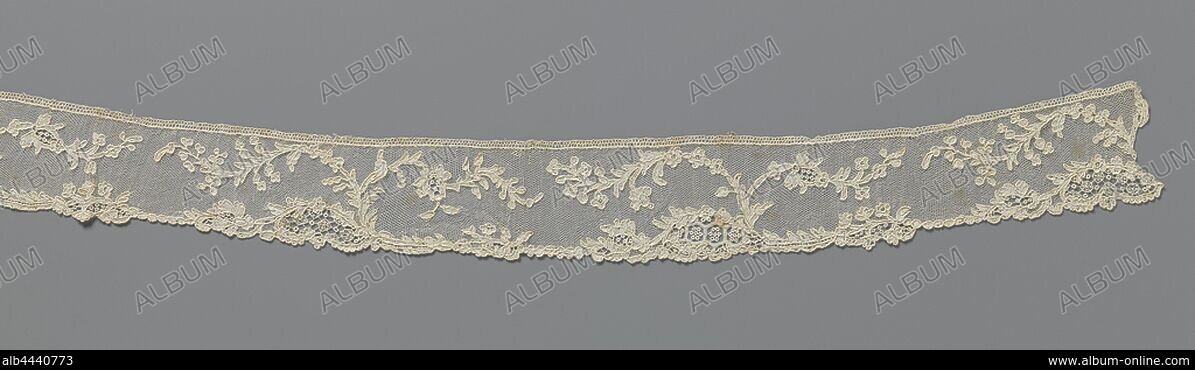 Band, Medium: linen Technique: needle lace with ground of loop and