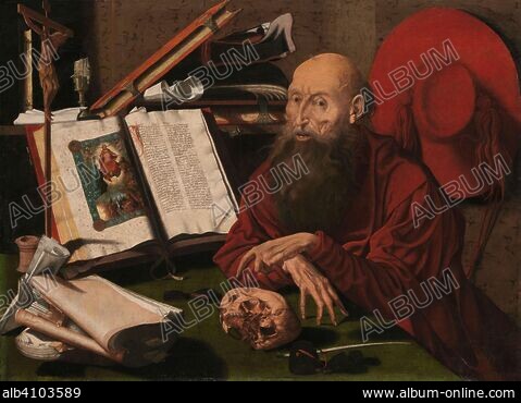 ST. JEROME IN HIS STUDY Stock Photos Illustrations and Images