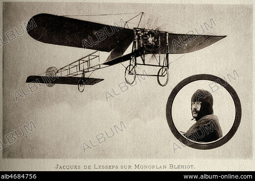 1911 Carte postale signé par aviateur Gibert avec son monoplan Blériot