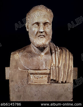 Marble bust of Herodotos, Roman, Imperial
