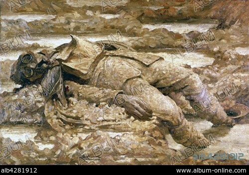Gilbert Rogers. English school. Gassed. 'In Arduis Fidelis'. 1919. Oil on canvas (101.9 x 152.4 cm). London, Imperial War Museum. Gilbert Rogers (1881-1856).