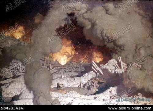 Georges Leroux, Hell. Oil on canvas (45 x 63 inches). France - World War I. London, Imperial war museum.