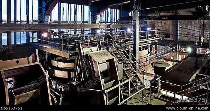 Interior view of the coal washing plant, Zeche Zollverein, Essen, Ruhr Area, North Rhine-Westphalia, Germany, Europe.