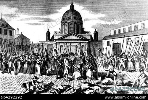 Day of September 1792. Massacre of women at La Salpetriere. France - French Revolution of 1789. Paris. Public Assistance.