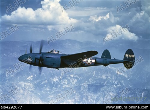 American Lockheed P-38 Lightning fighter, World War II. - Album