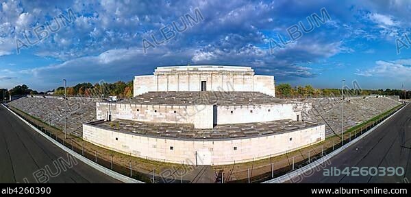 Zeppelin Tribune, Zeppelin Field, Nazi Party Rally Grounds, Nuremberg, Middle Franconia, Bavaria, Germany, Europe.