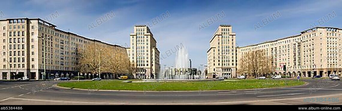 Karl Marx Allee, Strausberger Platz square, Berlin, Germany, Europe.