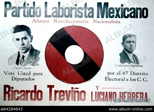 Poster of Mexican Labour Party calling to vote for his list of candidates . c.1930. Mexico. Amsterdam. Institute for Social History.