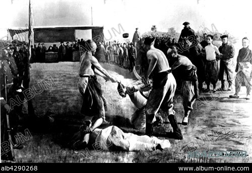 Execution of the Boxer leaders. 1901. China - Boxer Rebellion. Private collection.