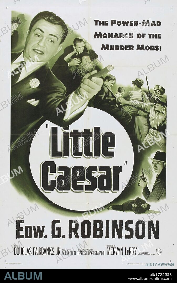 Poster de HAMPA DORADA, 1931 (LITTLE CAESAR), dirigida por MERVYN LEROY. Copyright WARNER BROS/FIRST NATIONAL.
