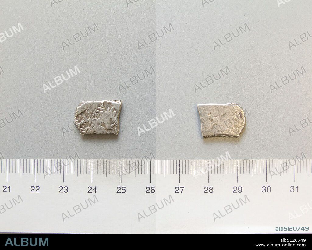 Ruler: Chandragupta Maurya, Emperor of Northern India, 340297 B.C., ruled 321297 B.C.Mint: India, Coin of Chandragupta Maurya from India, ca. 321297 B.C., Silver, 3.3 g, 12:00, 16.5 mm, Made in India, Greek, 4th3rd century B.C., Numismatics.