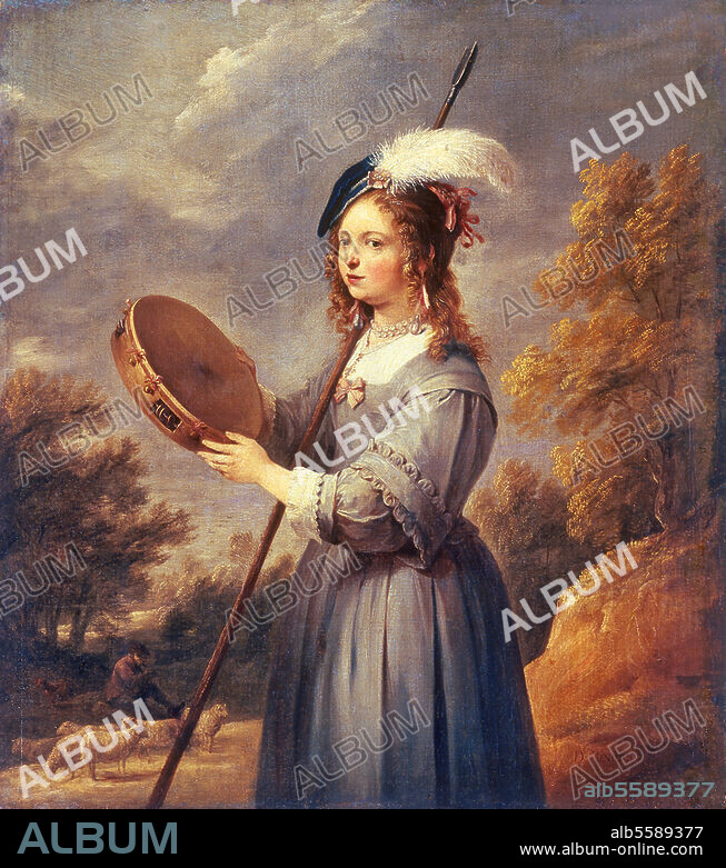 DAVID TENIERS DER JÜNGERE. Teniers, David d. J. 1610-1690. "Die Hirtin". Gemälde. St. Petersburg, Staatliche Ermitage.