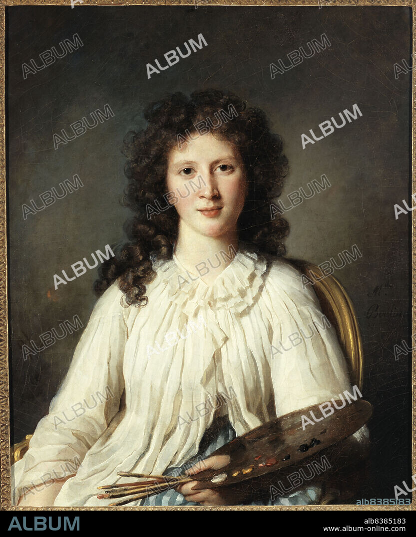 MARIE-GENEVIEVE BOULIARD. Portrait of Adelaide Binart, wife of Lenoir (1769-1832), painter, c1796.