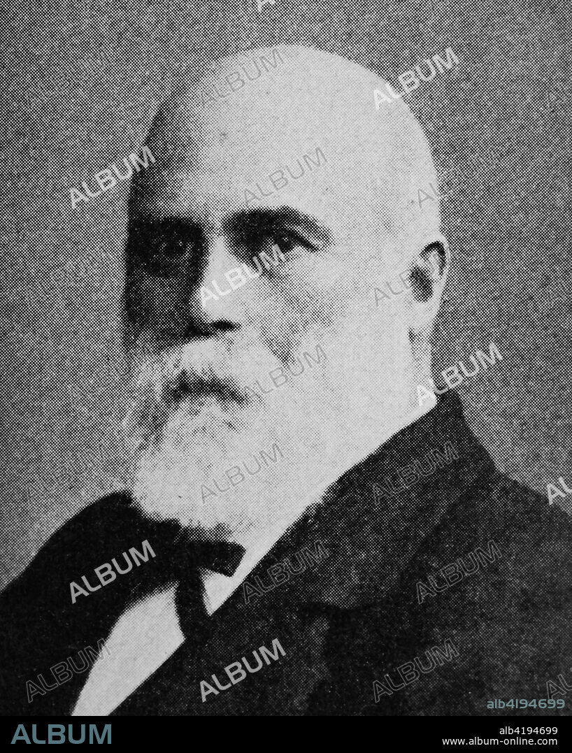 Hugo Thiel, June 2, 1839 - January 13, 1918, was Ministerial Director in the Prussian Ministry of Agriculture, Domains, and Forestry, Reproduction of a photo/image from the year 1890, digital improved.