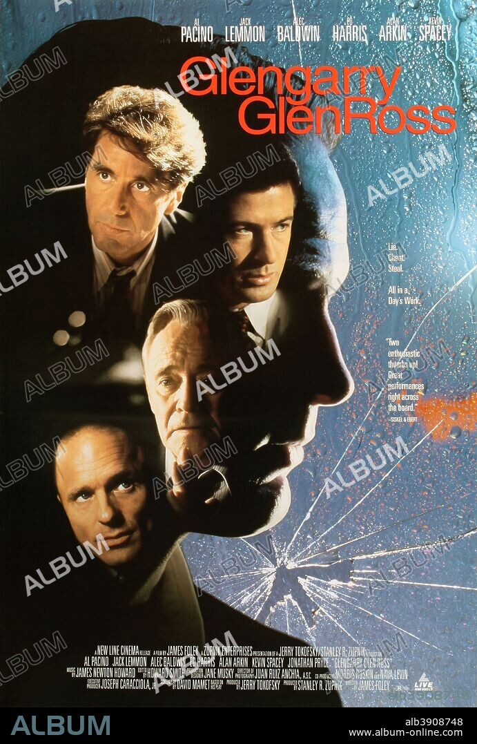 Poster of GLENGARRY GLEN ROSS, 1992, directed by JAMES FOLEY. Copyright NEW LINE CINEMA.